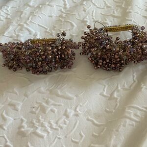 NEW KIM SEYBERT SPRITZ NAPKIN RINGS SET OF 2